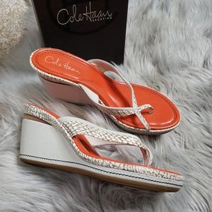 Cole Haan Air Caprice Thong Wedge Sandals